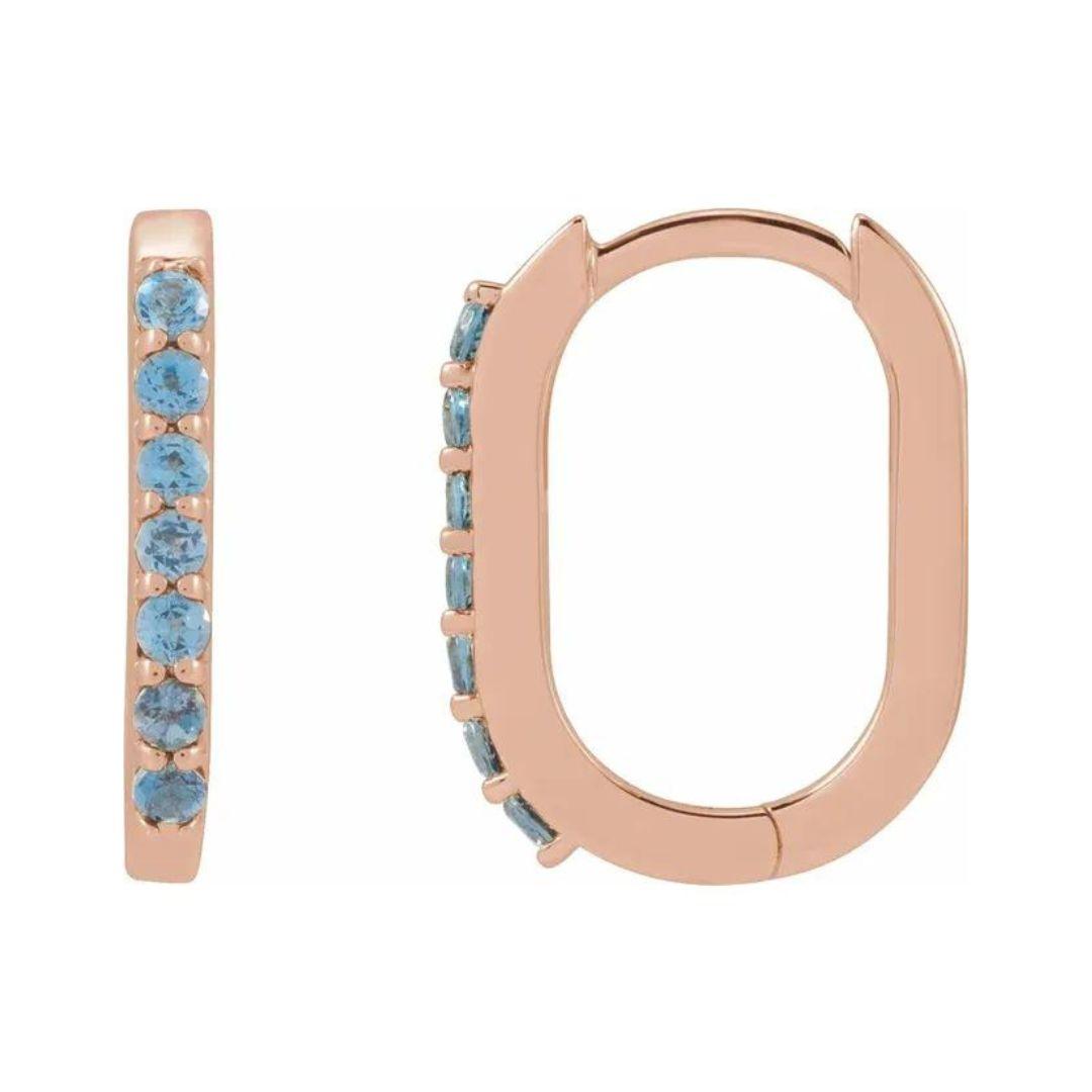 Elongated Huggies With Stones - Nashelle