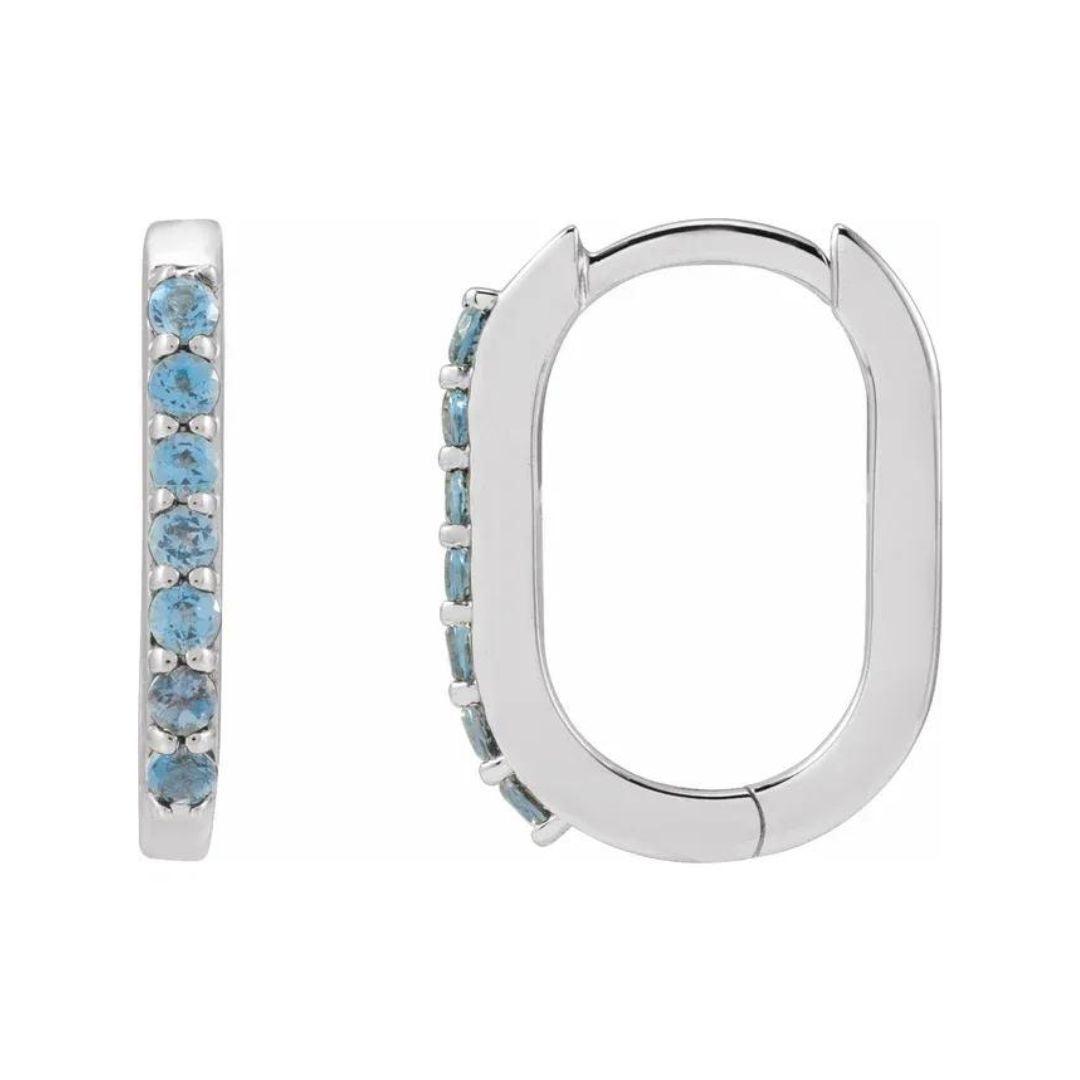 Elongated Huggies With Stones - Nashelle