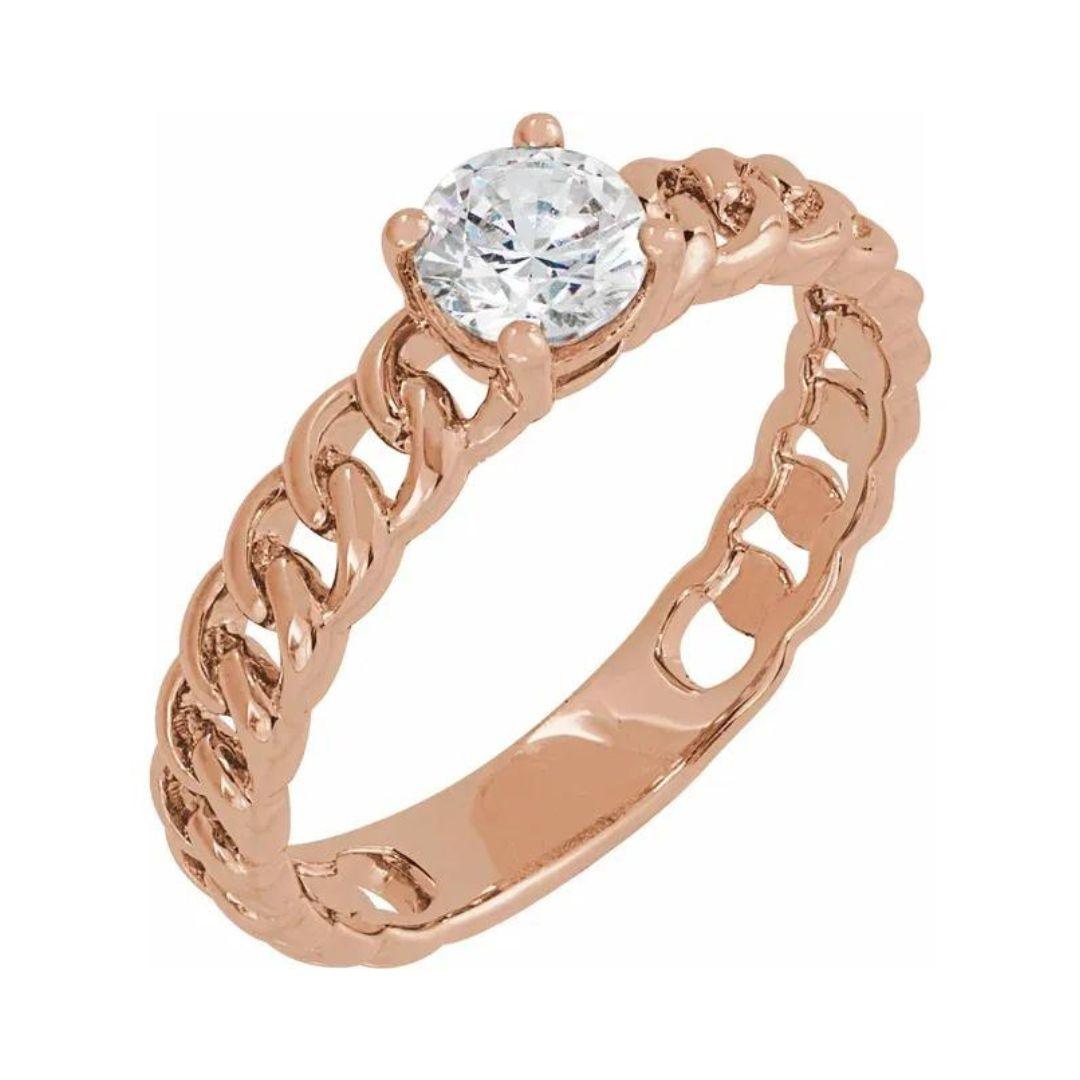 Chain Link Diamond Ring - Nashelle