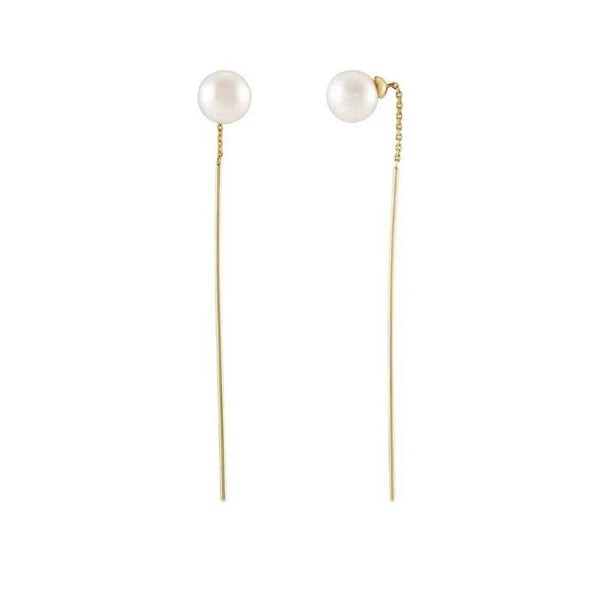 Freshwater Pearl Threader Earrings - Nashelle