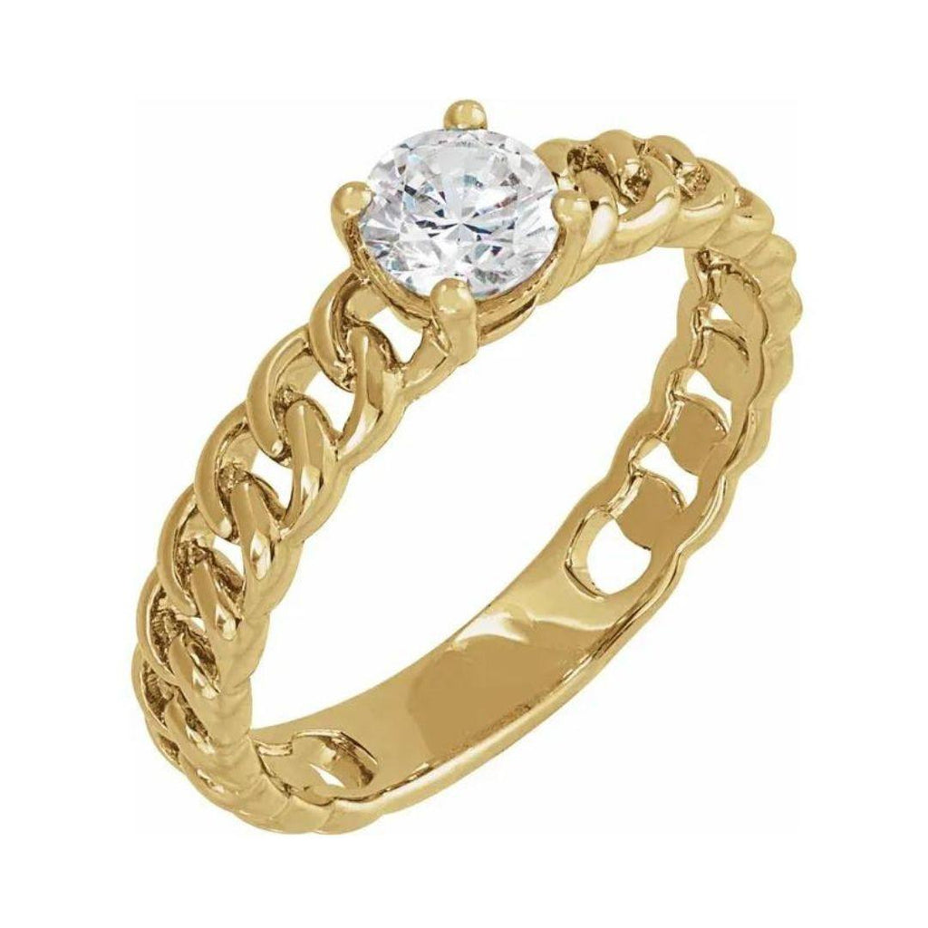 Chain Link Diamond Ring - Nashelle