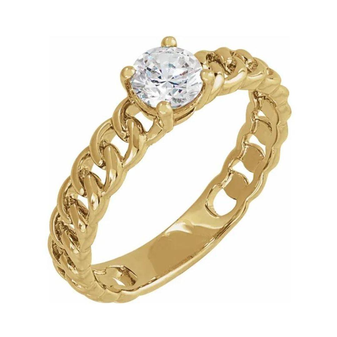 Chain Link Diamond Ring - Nashelle