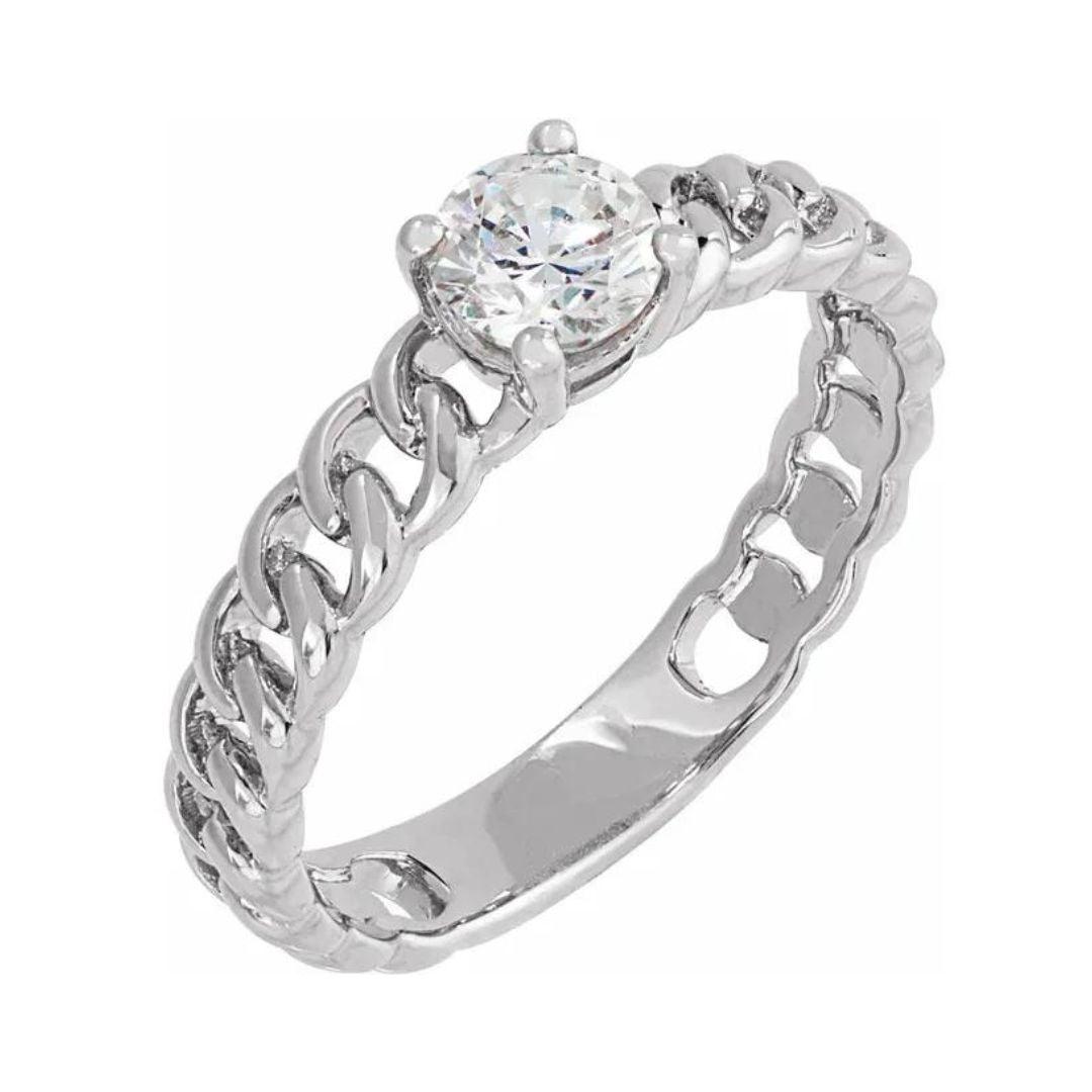 Chain Link Diamond Ring - Nashelle