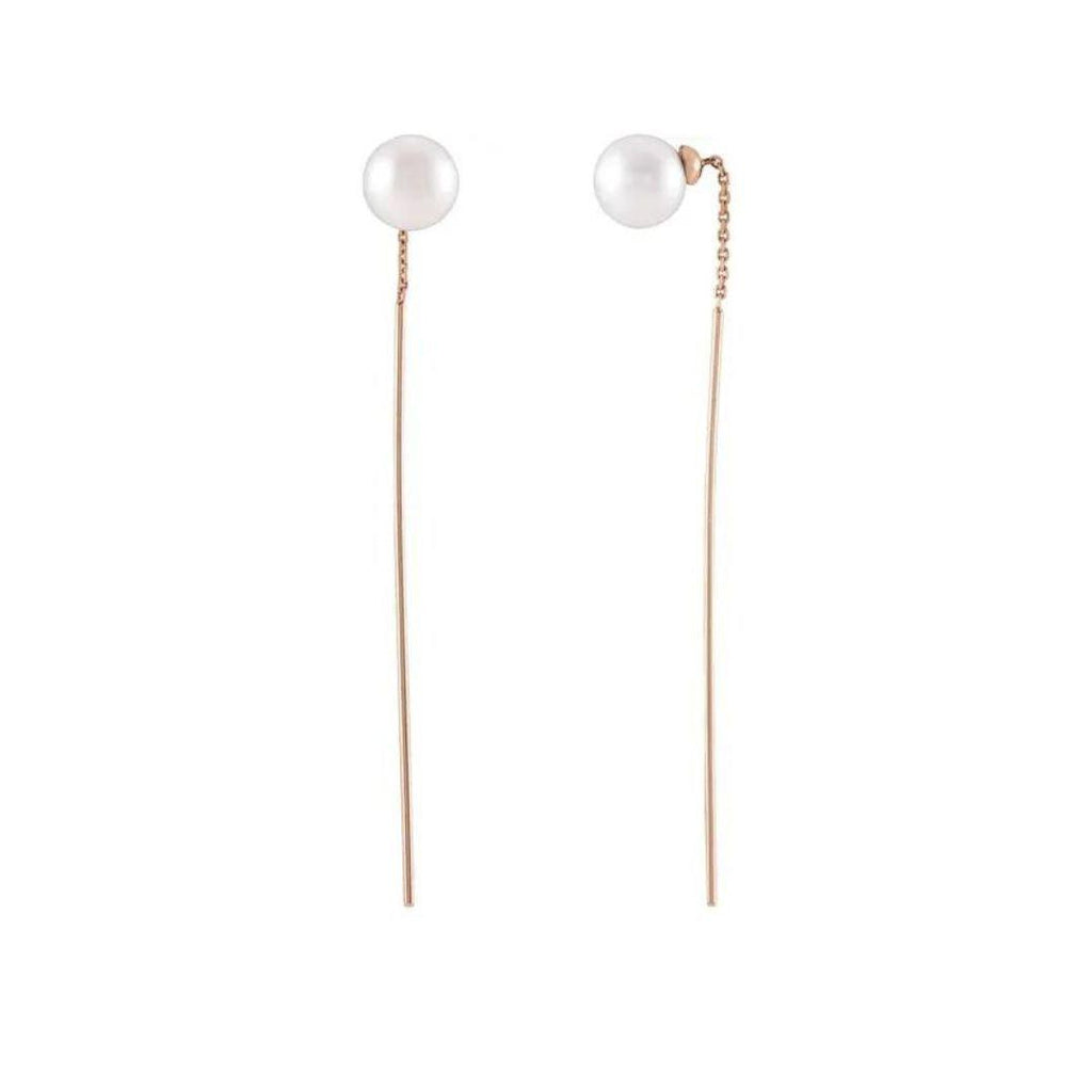 Freshwater Pearl Threader Earrings - Nashelle