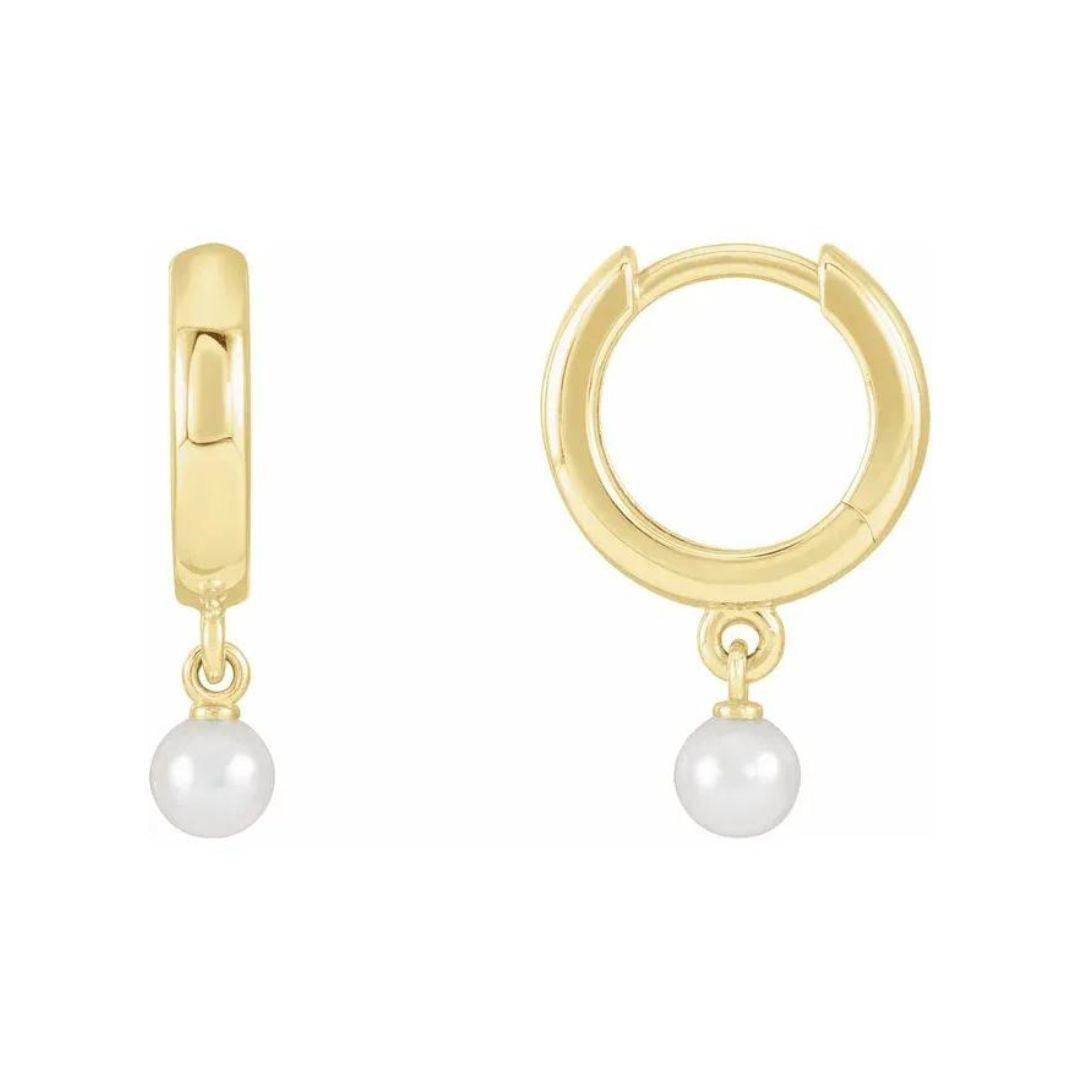 Pearl Dangle Huggies - Nashelle
