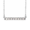 Diamond French-Set Bar Necklace - Nashelle