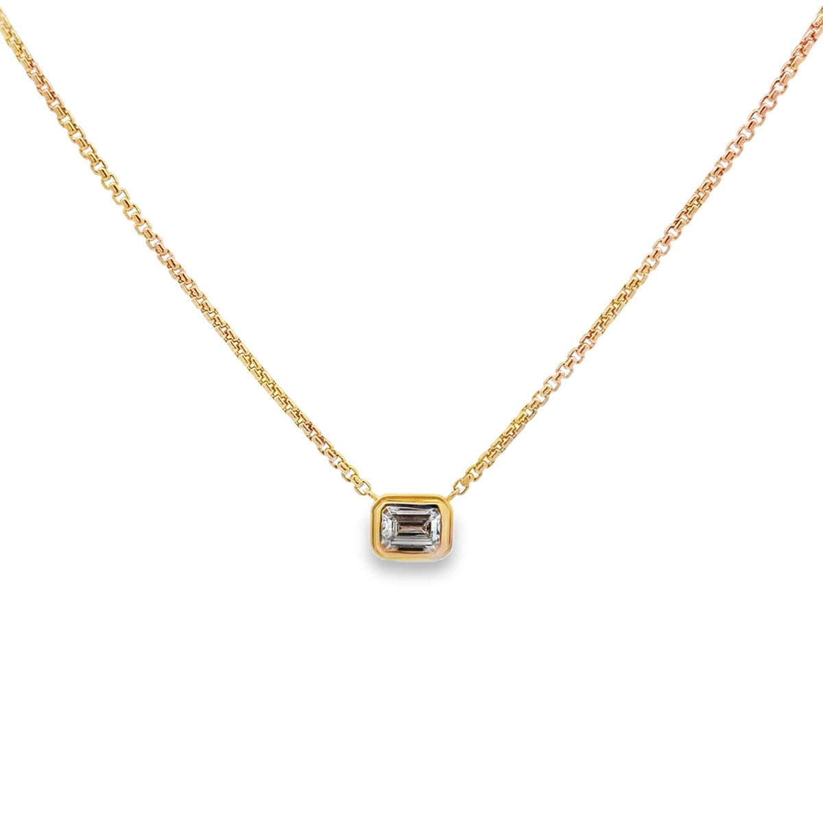 14K Gold Lab-Grown Diamond Solitaire Pendant Necklace