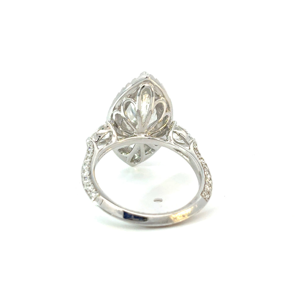Marquise Diamond Ring with Halo