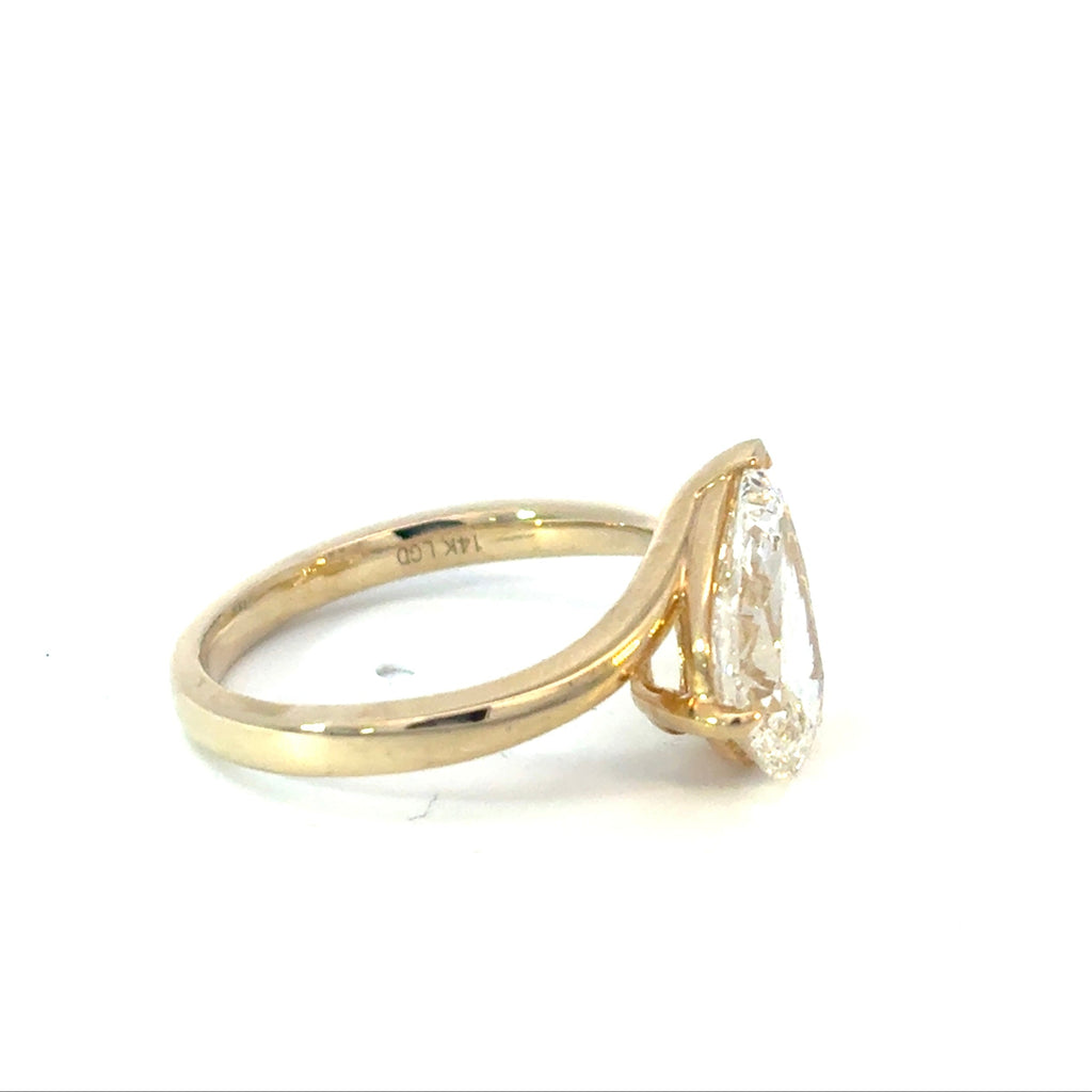 Pair of Pears Diamond Engagement Ring