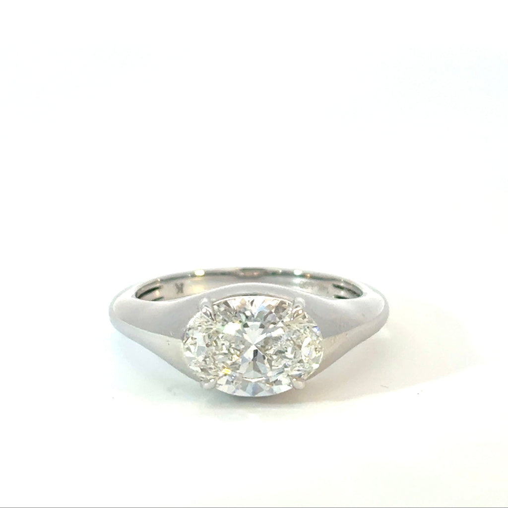 Oval Cut Diamond Solitaire Ring