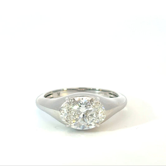Oval Cut Diamond Solitaire Ring