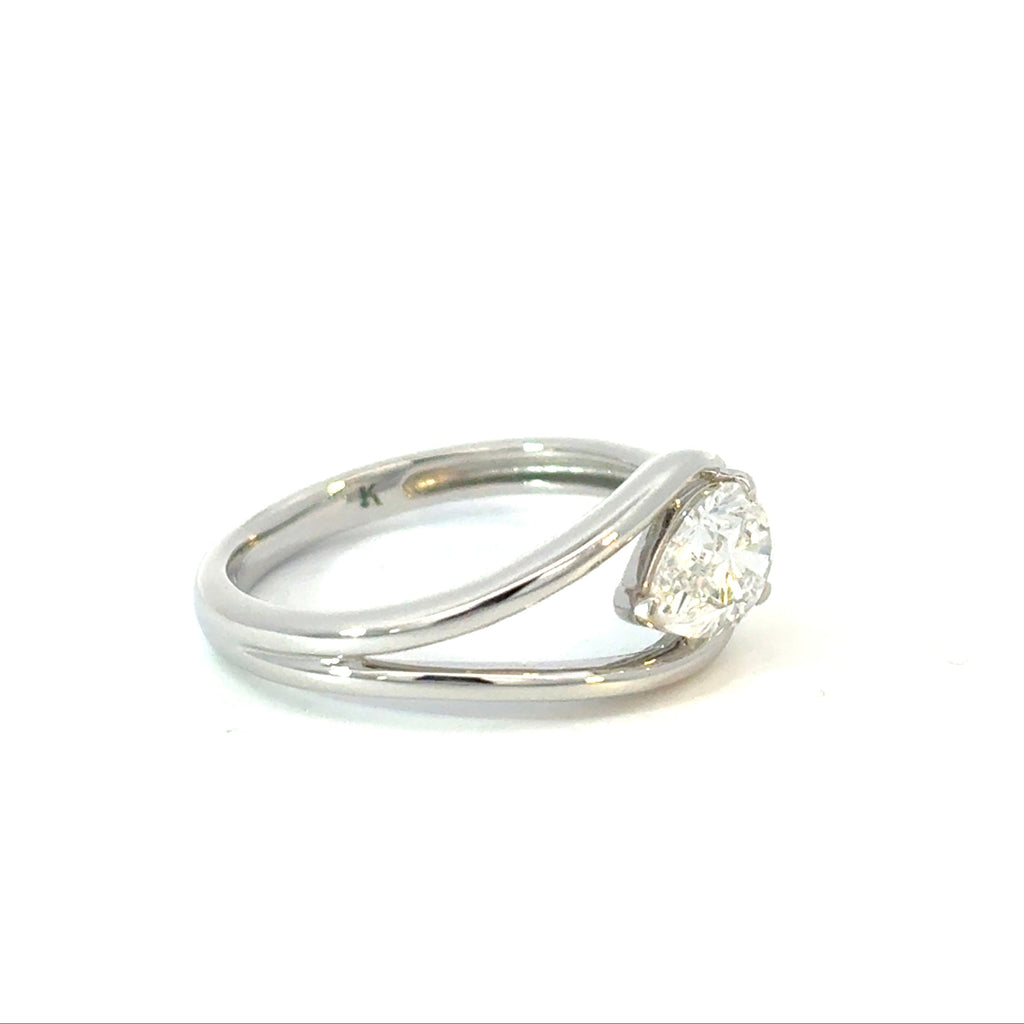 Nestled Pear Diamond Wrap Ring