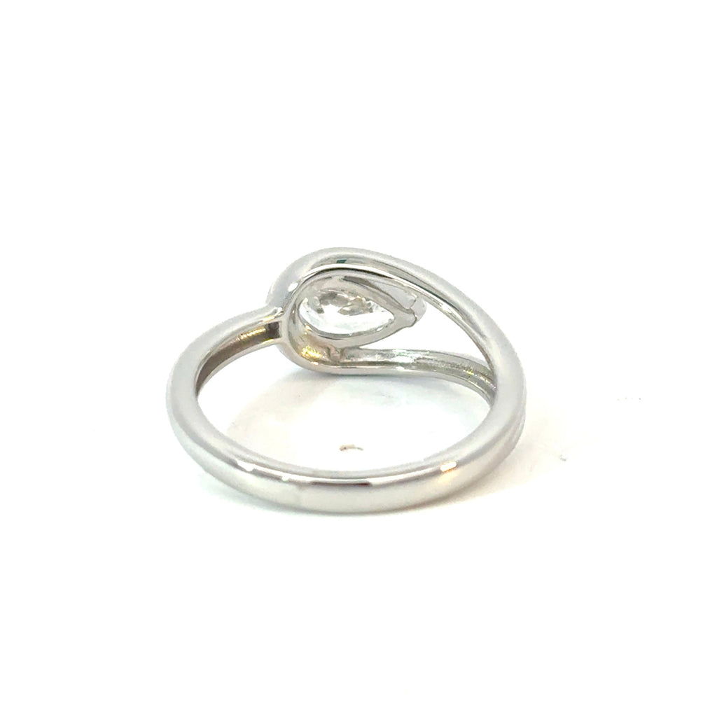 Nestled Pear Diamond Wrap Ring