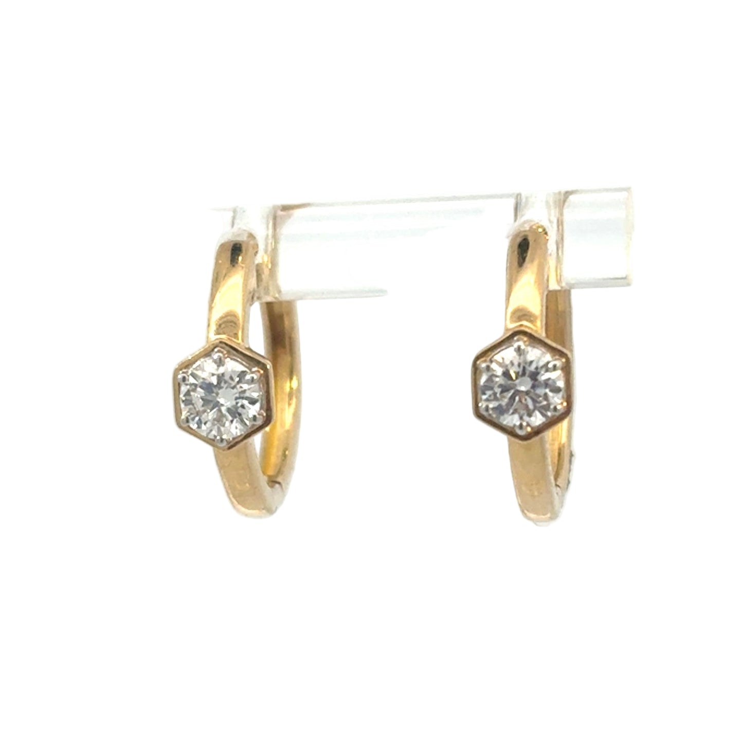 Round Diamond Huggies