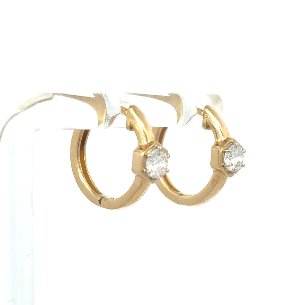 Round Diamond Huggies