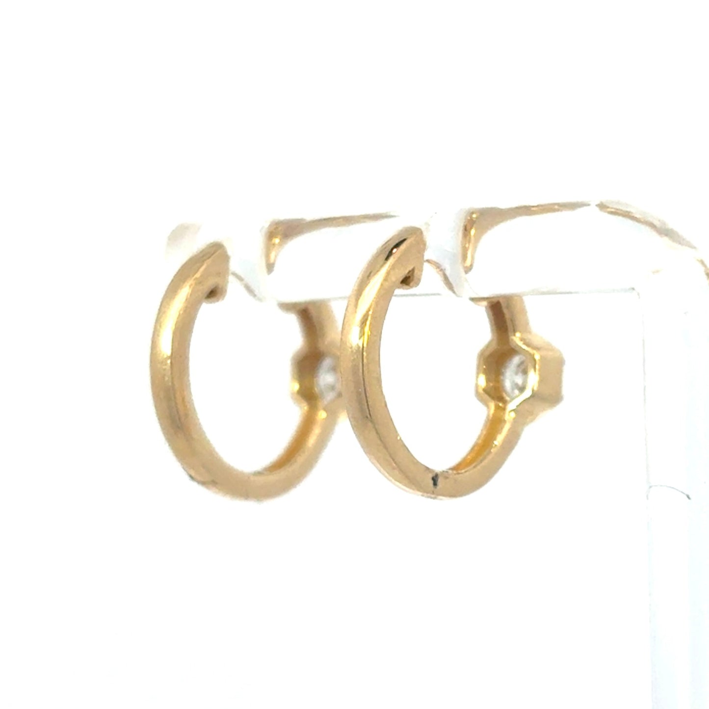 Round Diamond Huggies