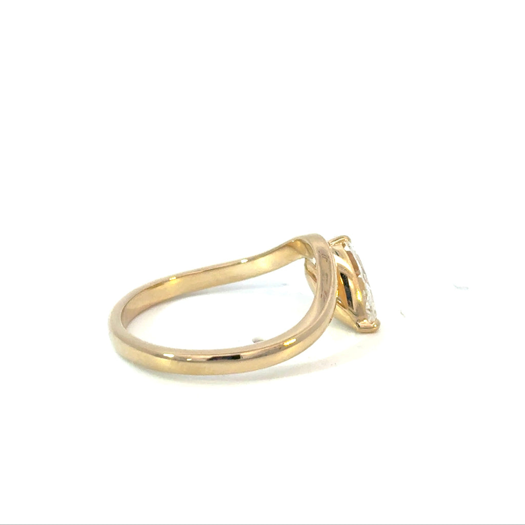 Pear Diamond Prong Set Engagement Ring