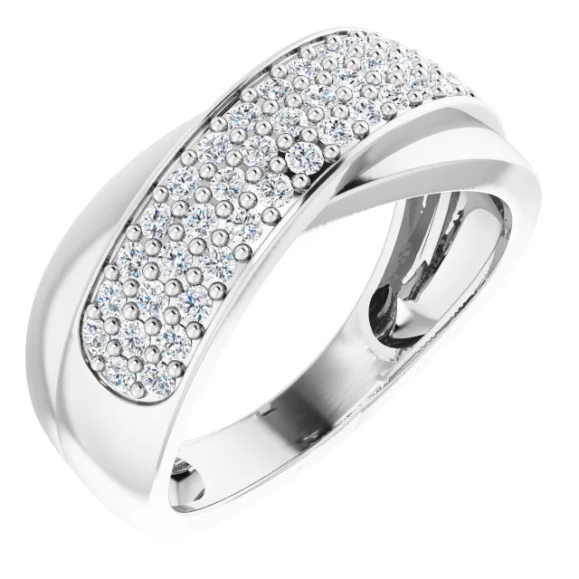 Criss-Cross Diamond Ring