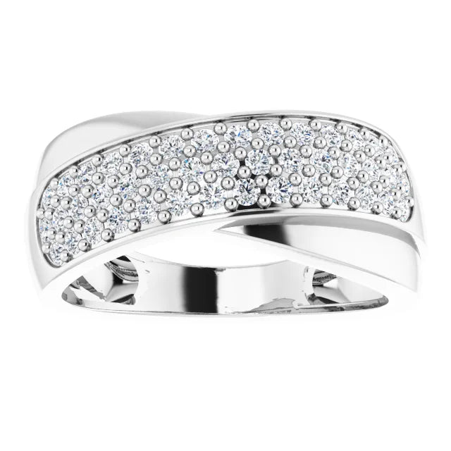 Criss-Cross Diamond Ring