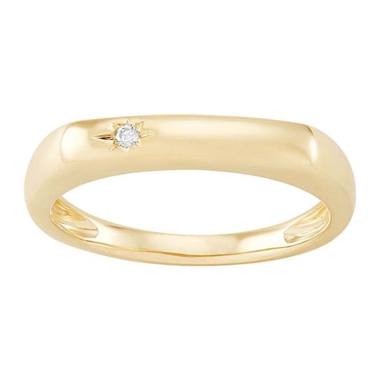 Star Set Diamond Bar Ring