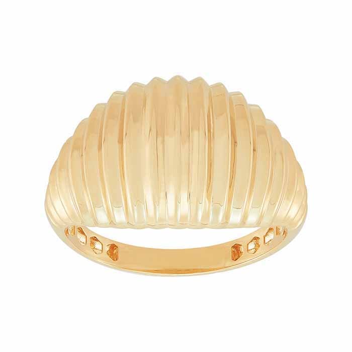 Ridged Dome Ring
