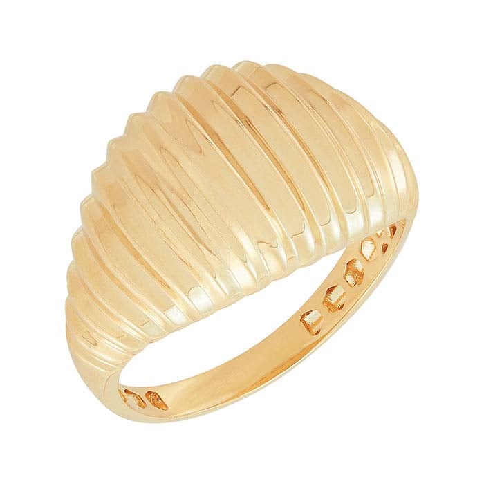Ridged Dome Ring