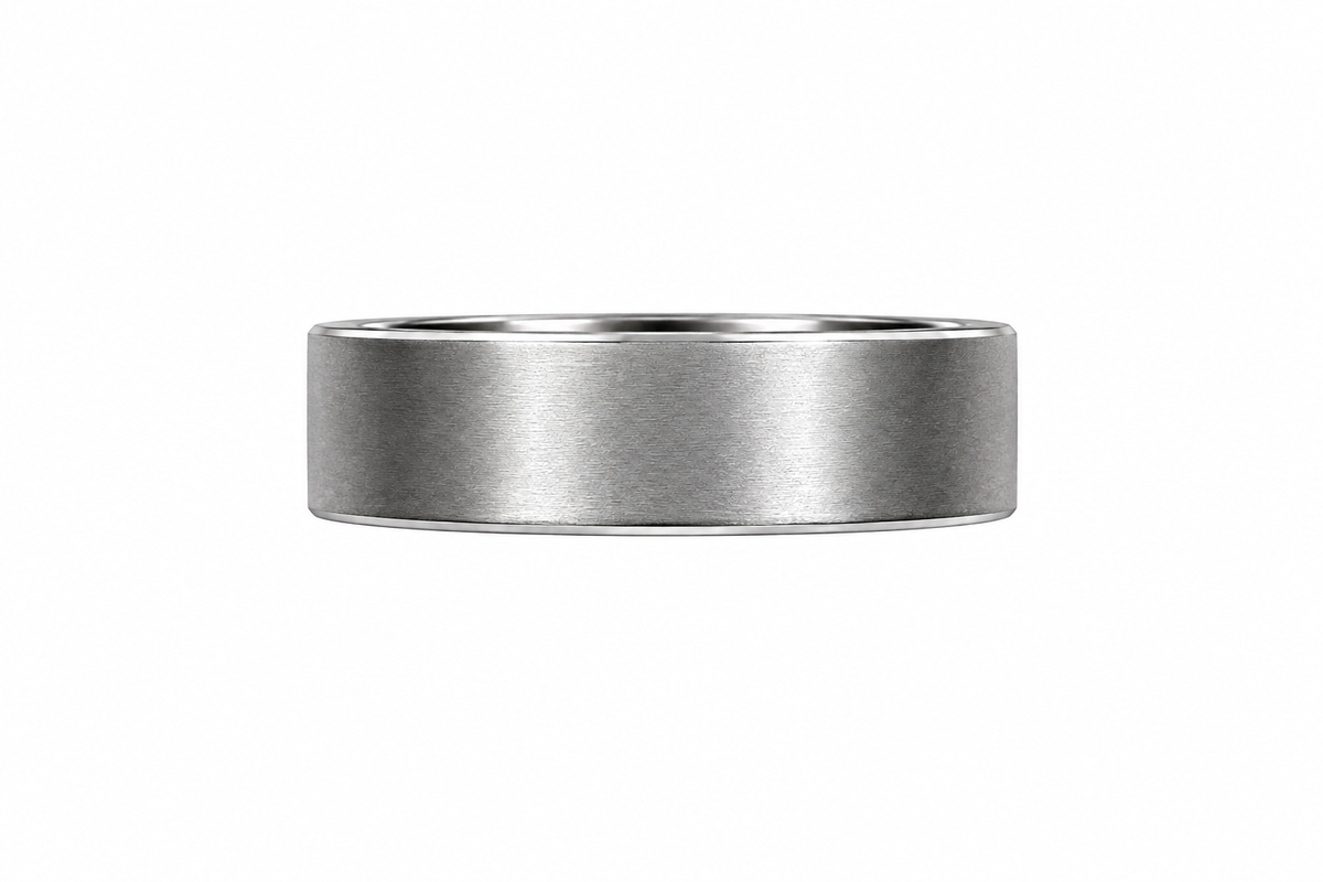 Flat Tungsten Band, proportions preserved, more padding