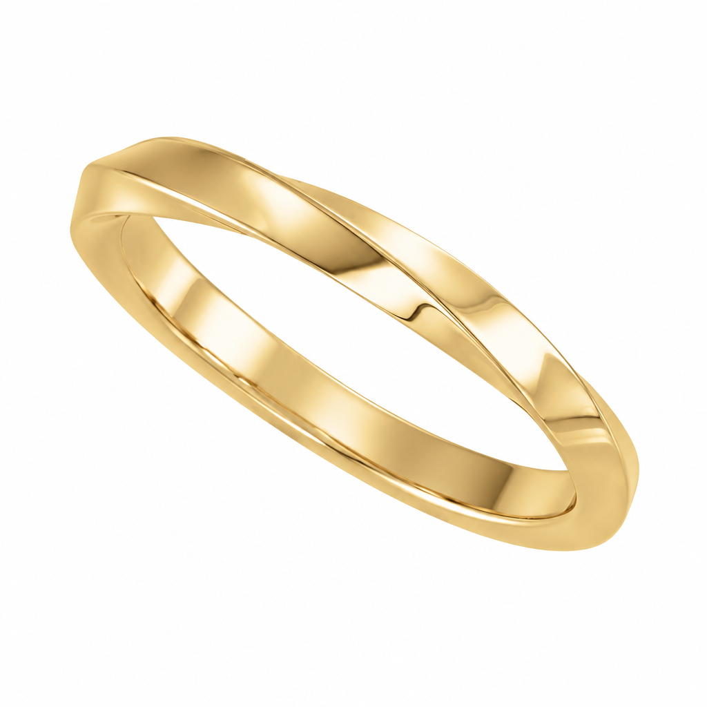 Close-up detail of the 14K Twist Band and twisted texture
