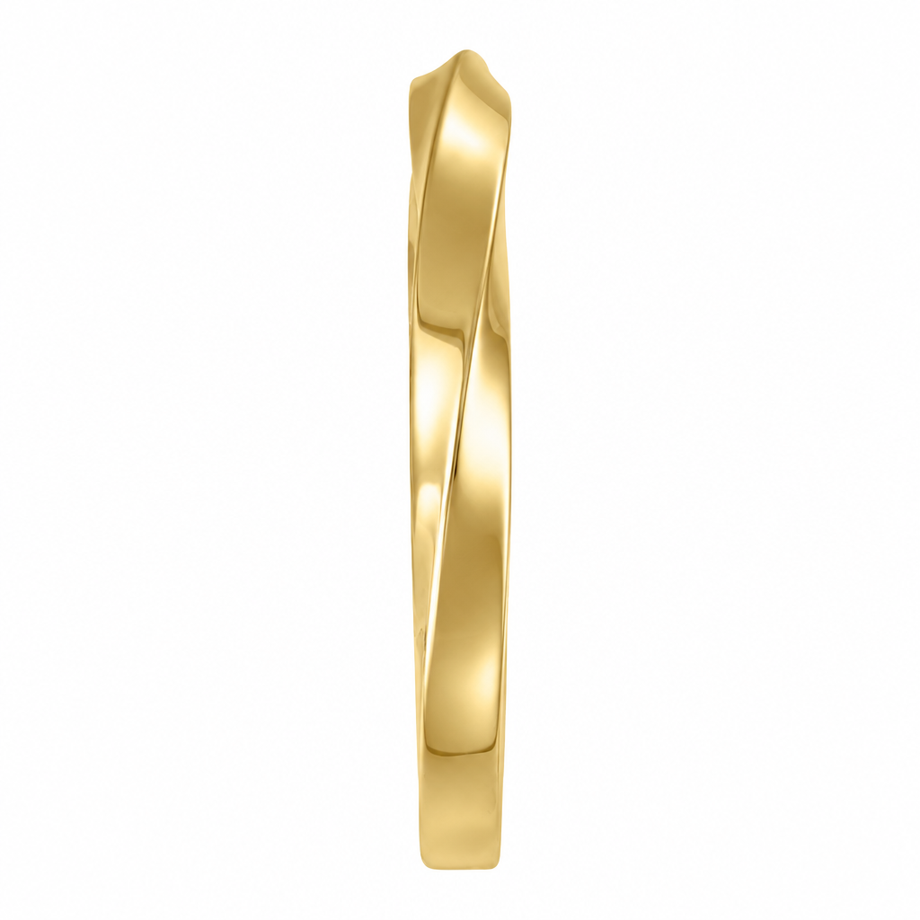 14K Twist Band shown from the side on a white background