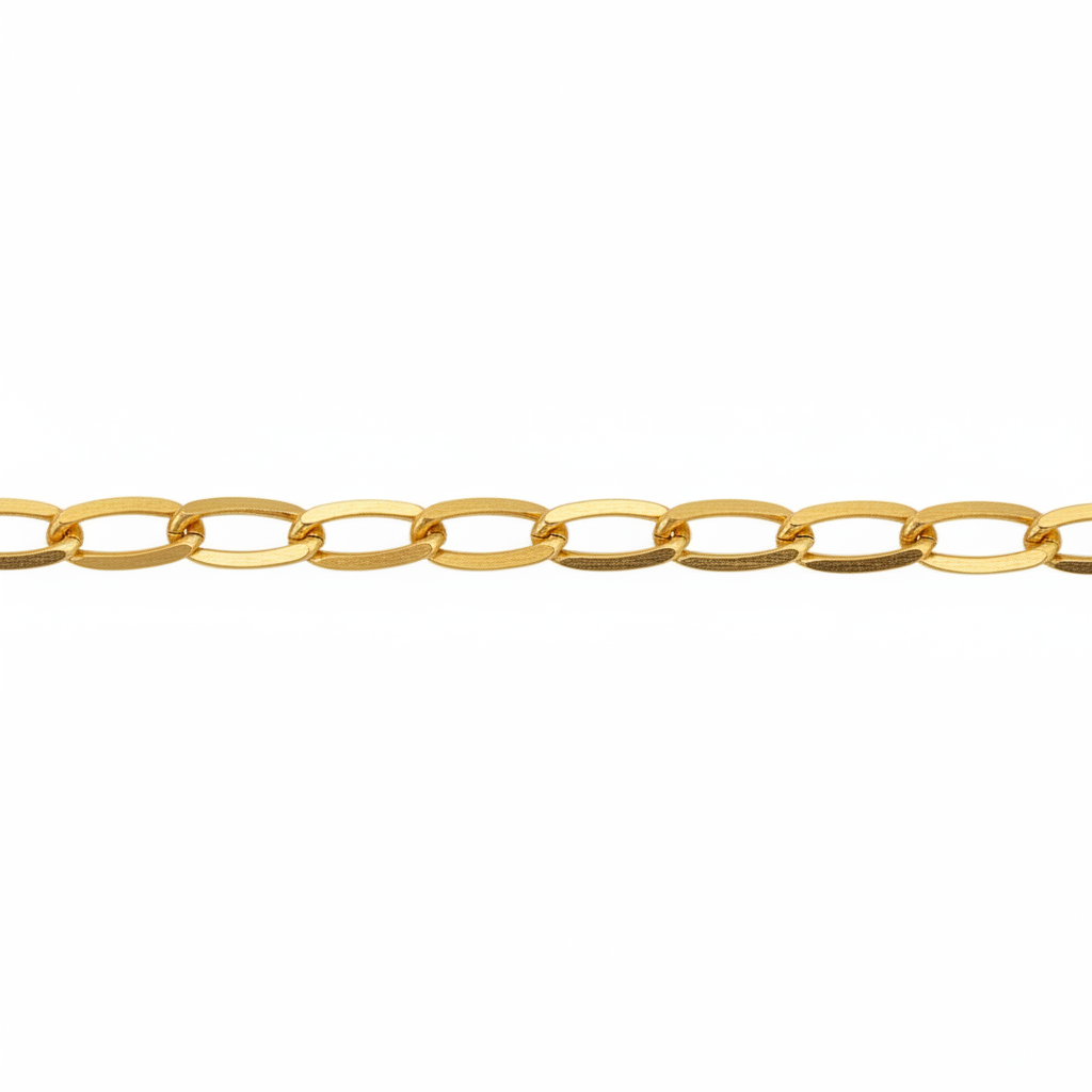 Enhanced detailed photo of the 6mm gold fill twist oval chain bracelet