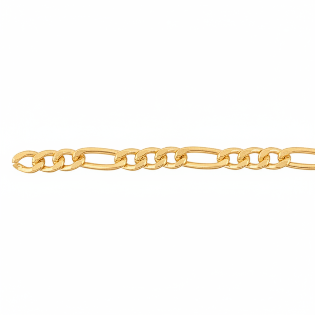 Original Muse 3.5mm Figaro chain bracelet photo with subtle enhancement