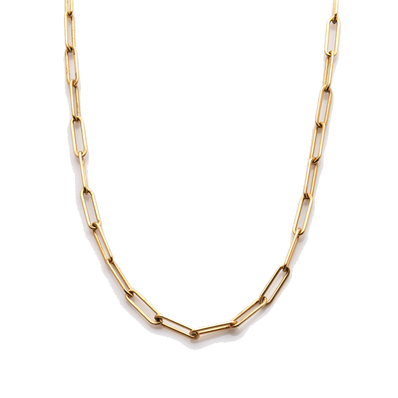 Solid Gold Flat Draw Chain