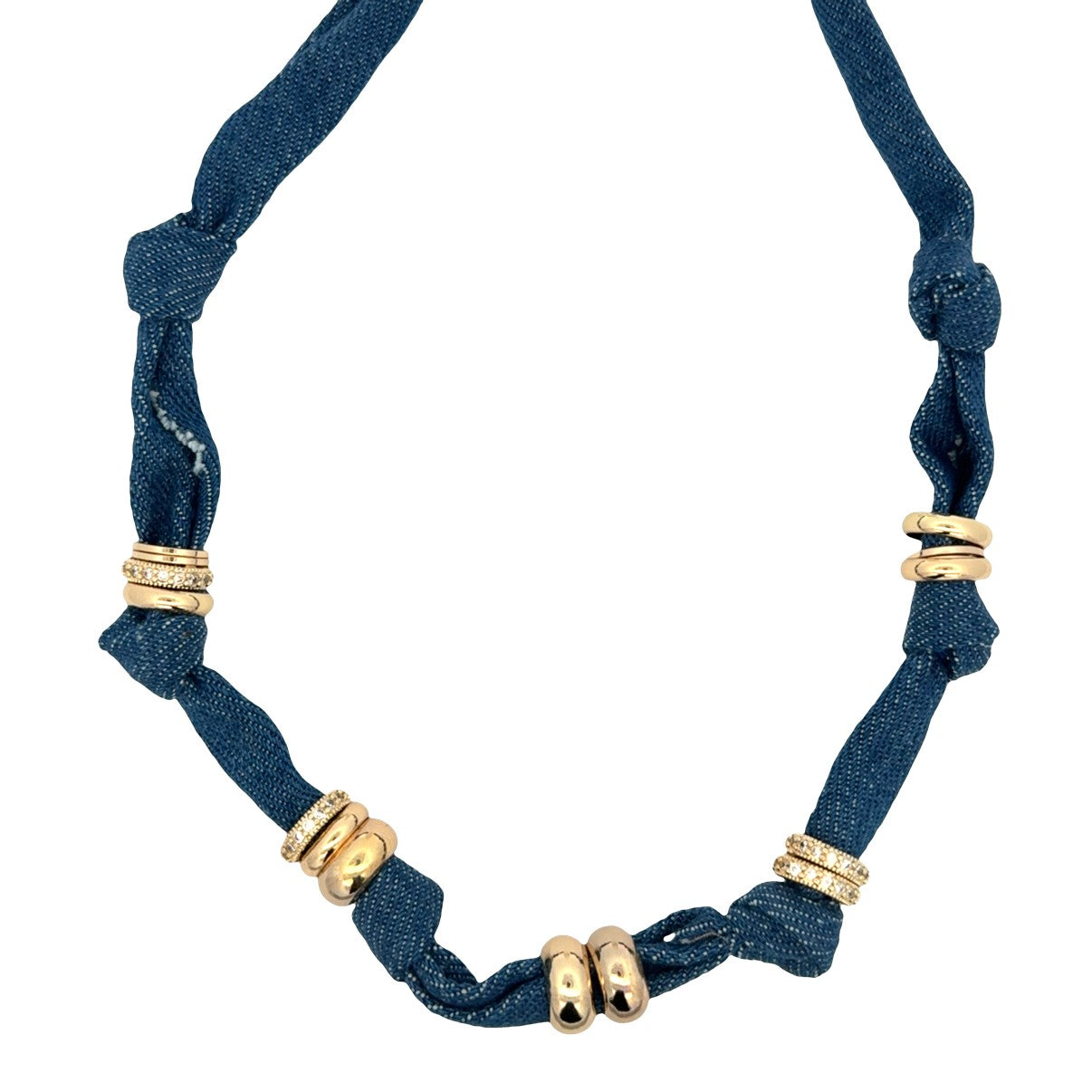 Denim Tube Necklace