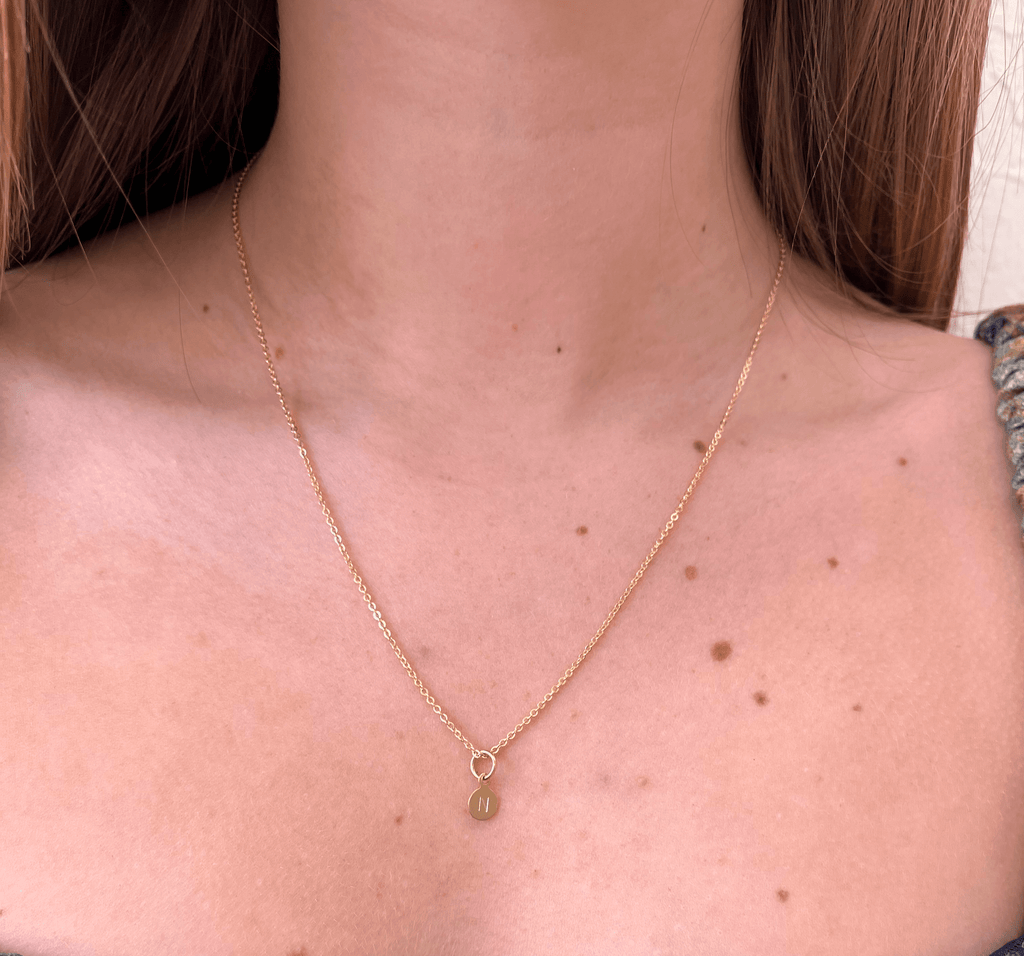 Tiny Coin Block Letter Charm - Nashelle