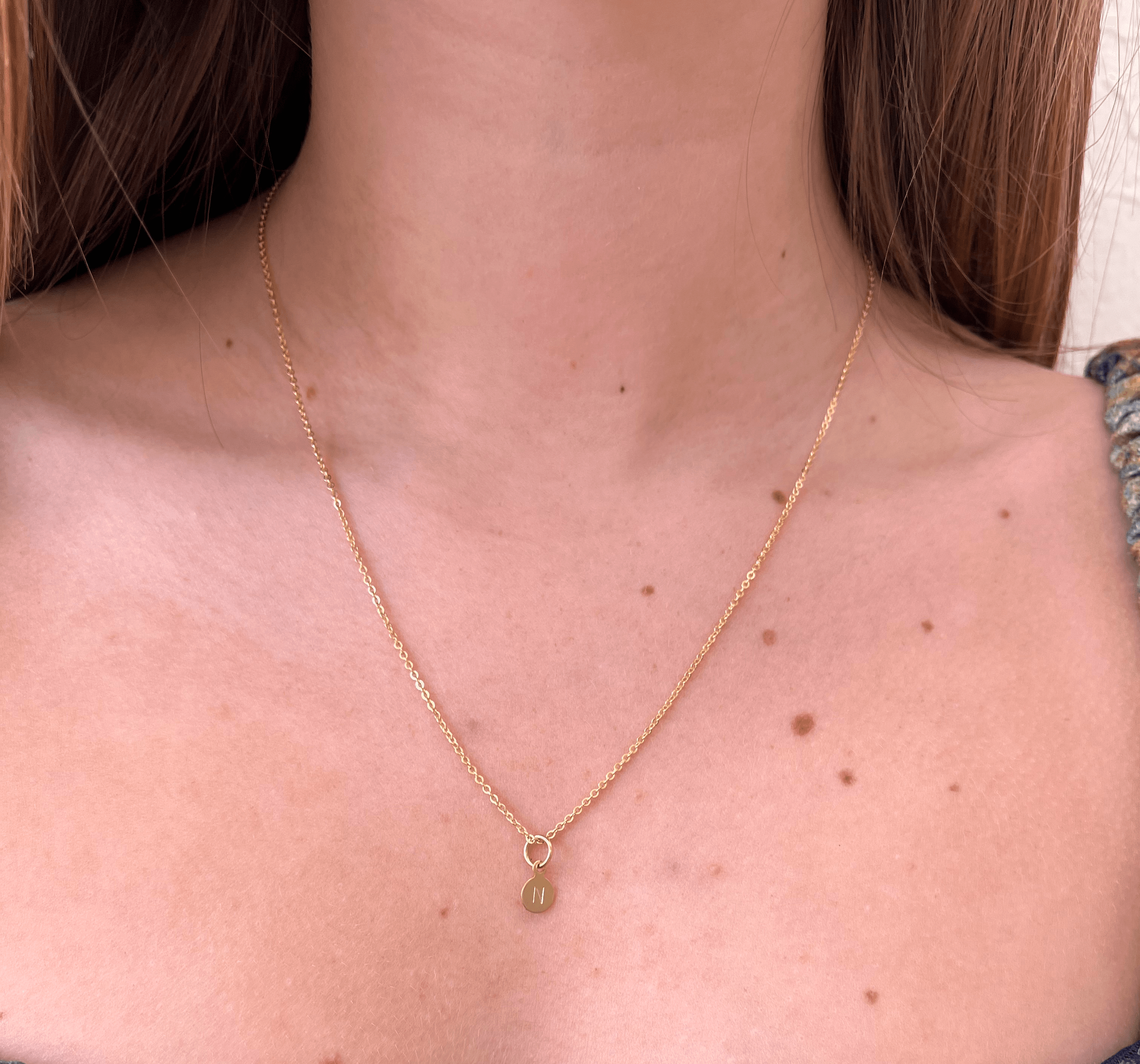 Tiny Coin Block Letter Charm - Nashelle