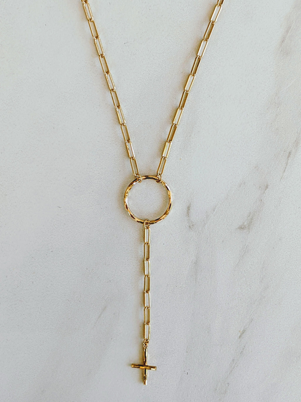 HARLOW Cross Drop Necklace - Nashelle