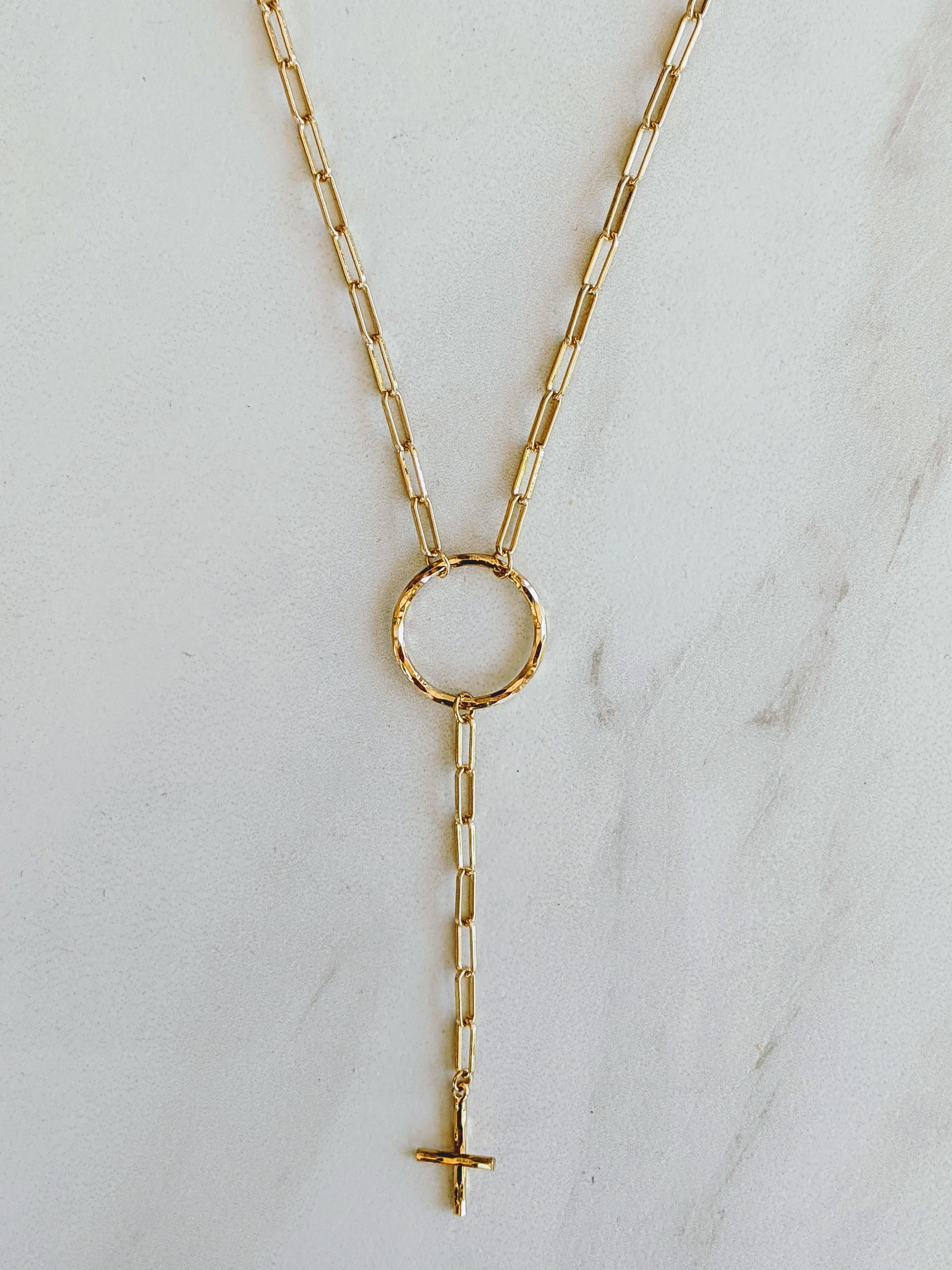 HARLOW Cross Drop Necklace - Nashelle
