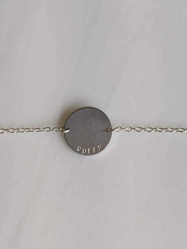 classic coin curved stamp bracelet by nashelle
