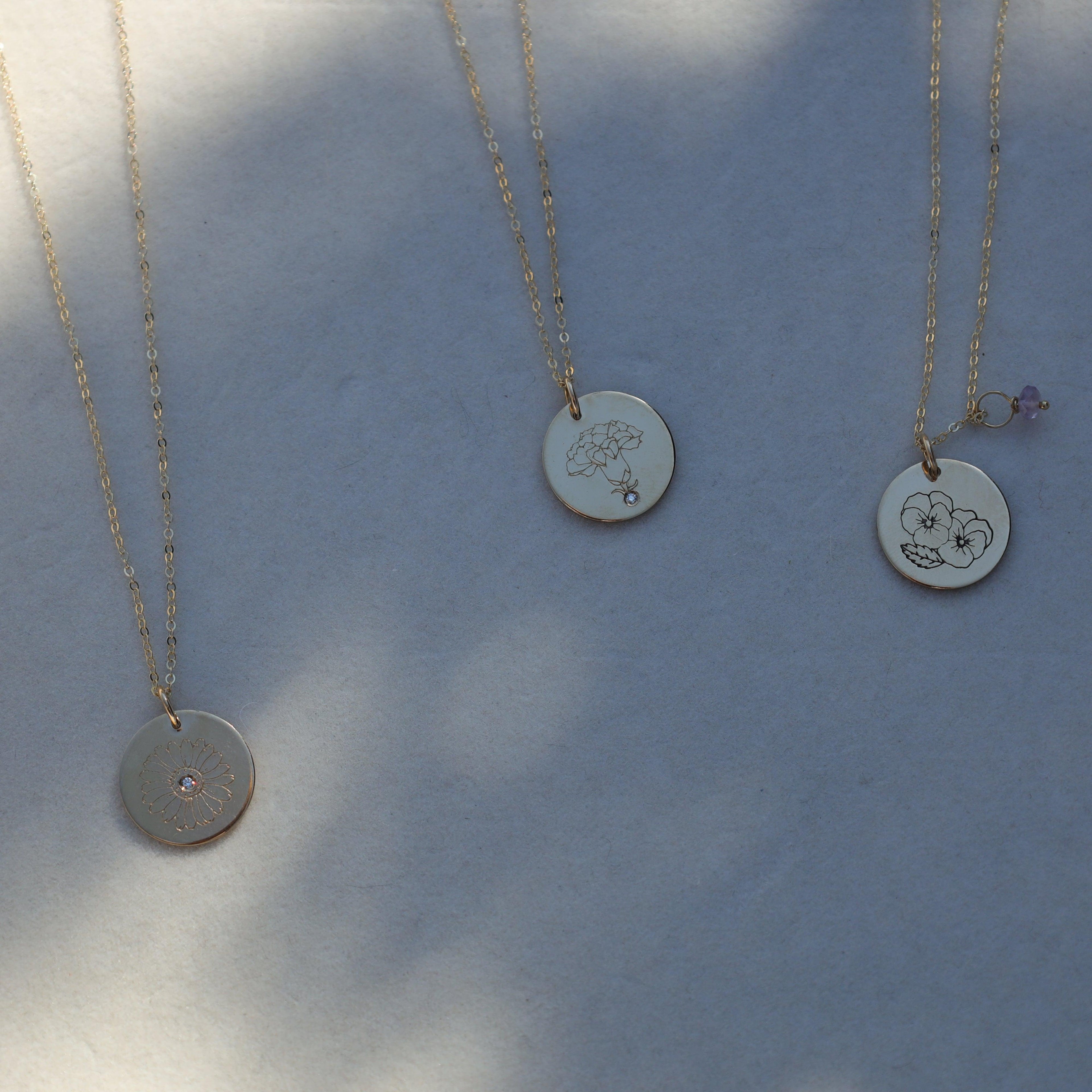 Birth Flower Necklace - Nashelle