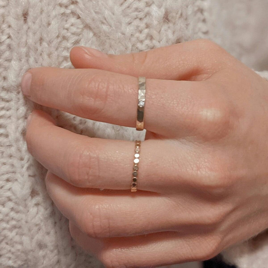 Coffee Ring with Diamond - Nashelle