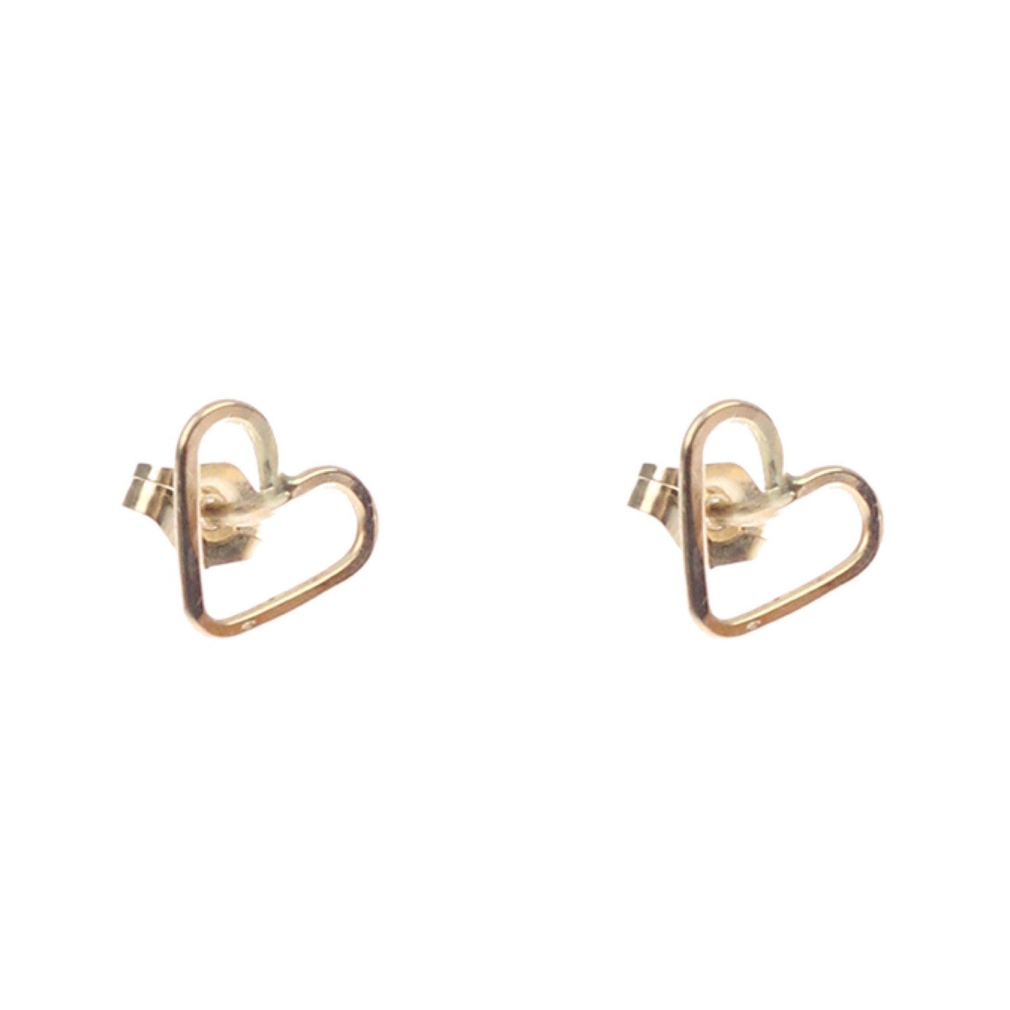 Open Heart Stud Earrings - Nashelle