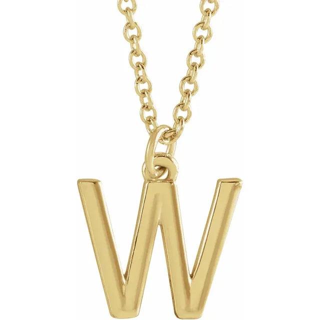 Gold Letter Necklace - Nashelle