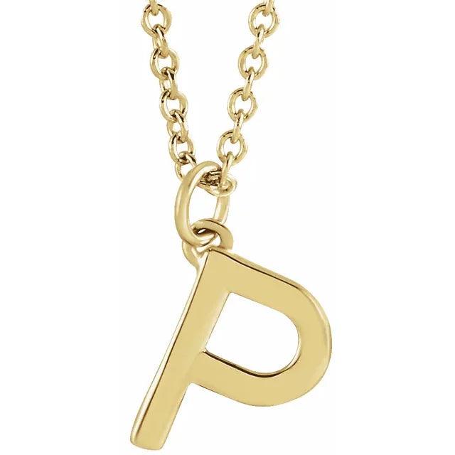 Gold Letter Necklace - Nashelle