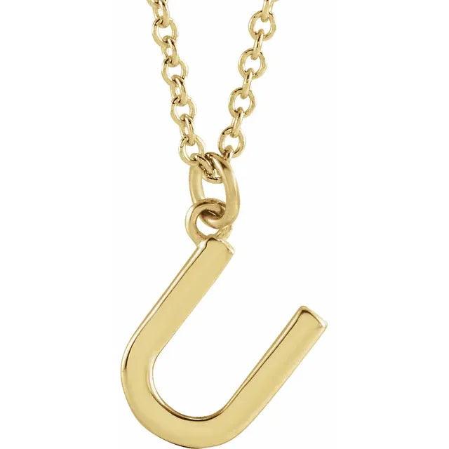 Gold Letter Necklace - Nashelle
