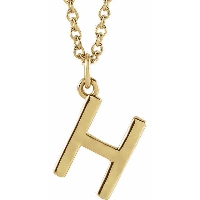 Gold Letter Necklace - Nashelle