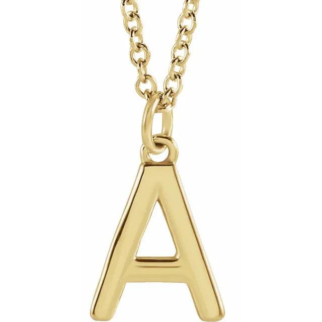 Gold Letter Necklace - Nashelle