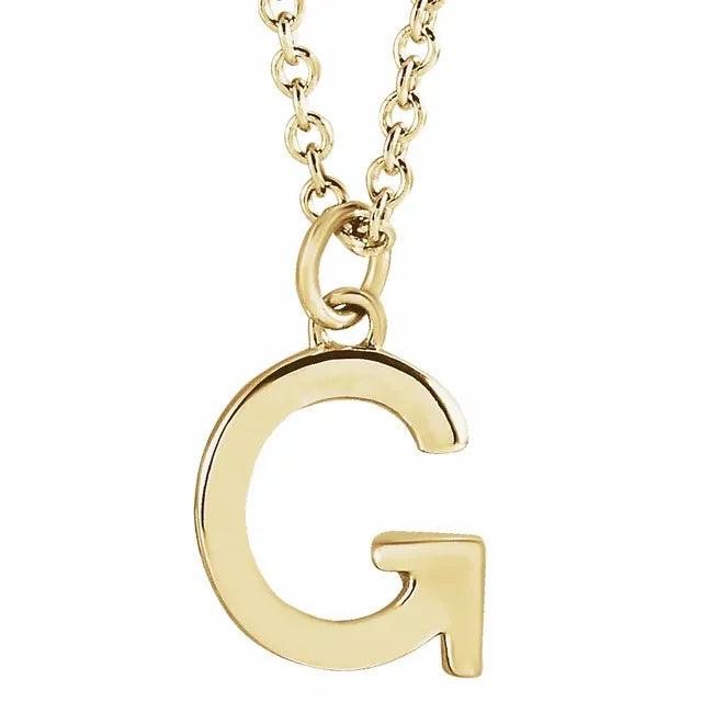 Gold Letter Necklace - Nashelle