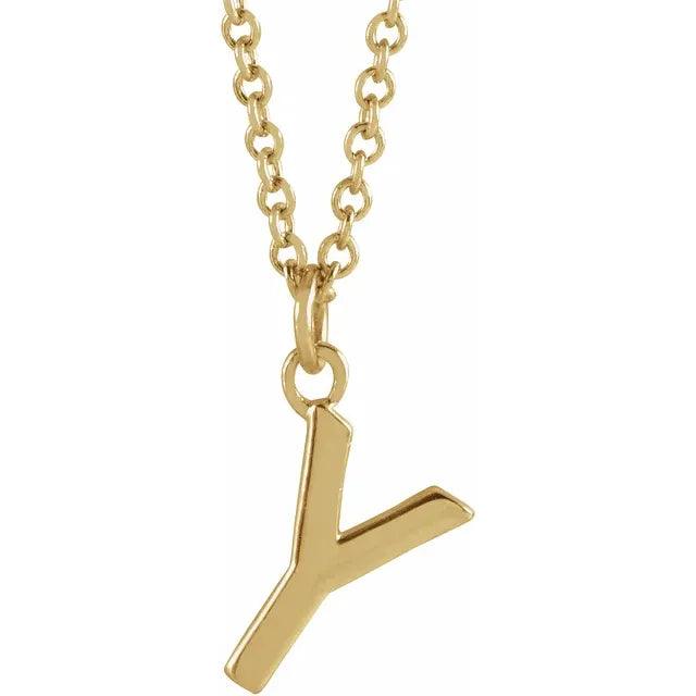 Gold Letter Necklace - Nashelle