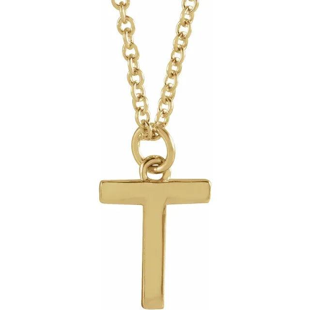 Gold Letter Necklace - Nashelle