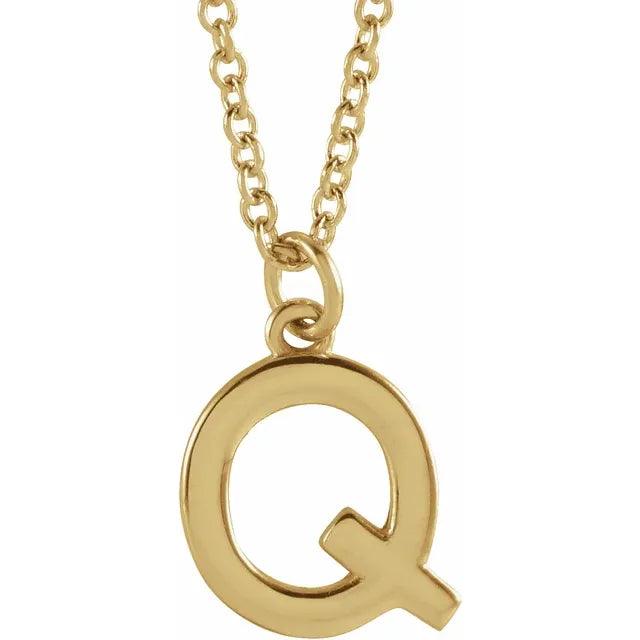 Gold Letter Necklace - Nashelle